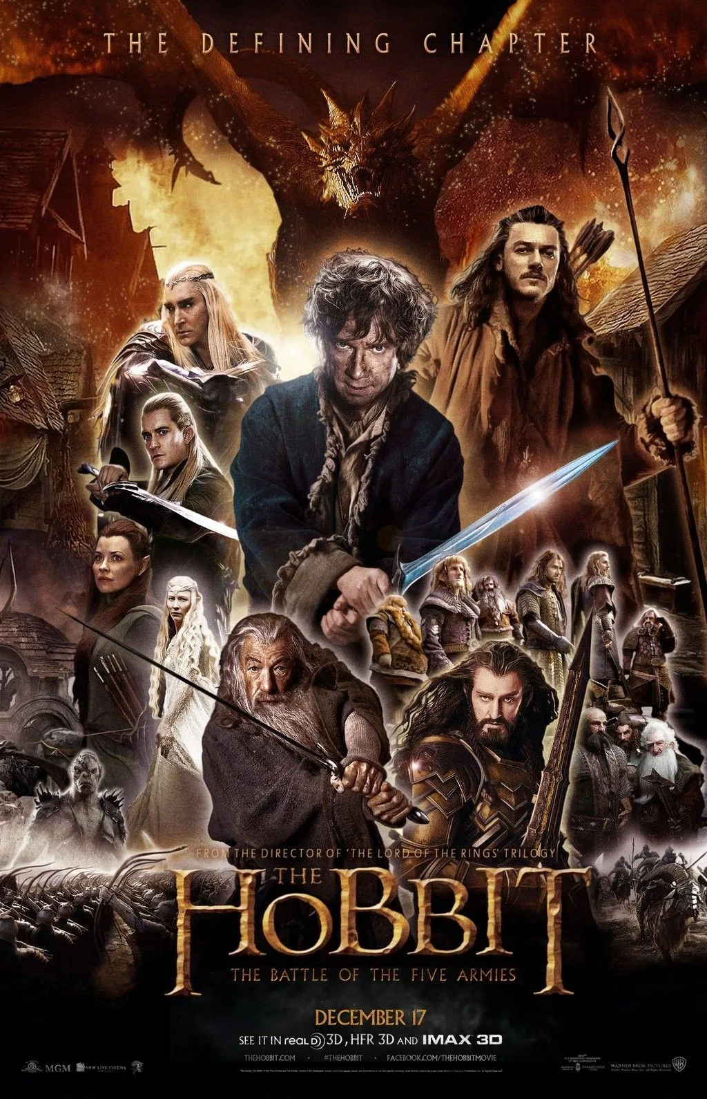 The Hobbit: The Battle of the Five Armies ensemble film poster