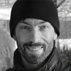 Black and white photo of Anders Hejdenberg, Creative Director at River End Games